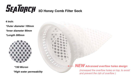 Seatorch Honeycomb Filter sock 4"